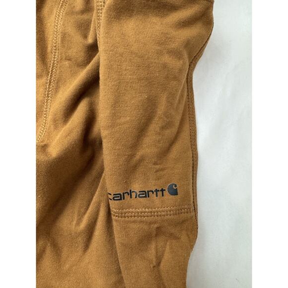 Carhartt Fitted Utility Leggings Brown Pockets Logo Boho Outdoor Girls Size 10 - Picture 2 of 8